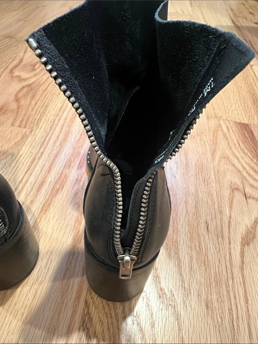 Treasure & Bond Black Pointed Toe Ankle Booties with Block Heel